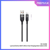 REMAX - RC-C135M Lyoncal Series USB to Micro Fast Charging Data Cable ( 2.4A ) - Black